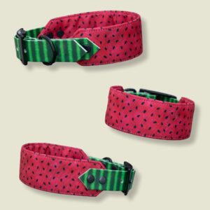 Sweet Watermelon (Biothane + Stof Halsband)